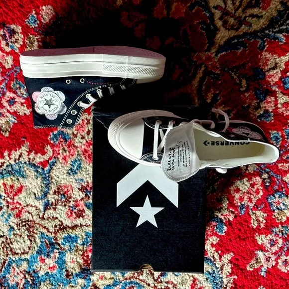 ♡___1226♡ Converse | Shoes | Converse Ctas Lift High Top Embroidered